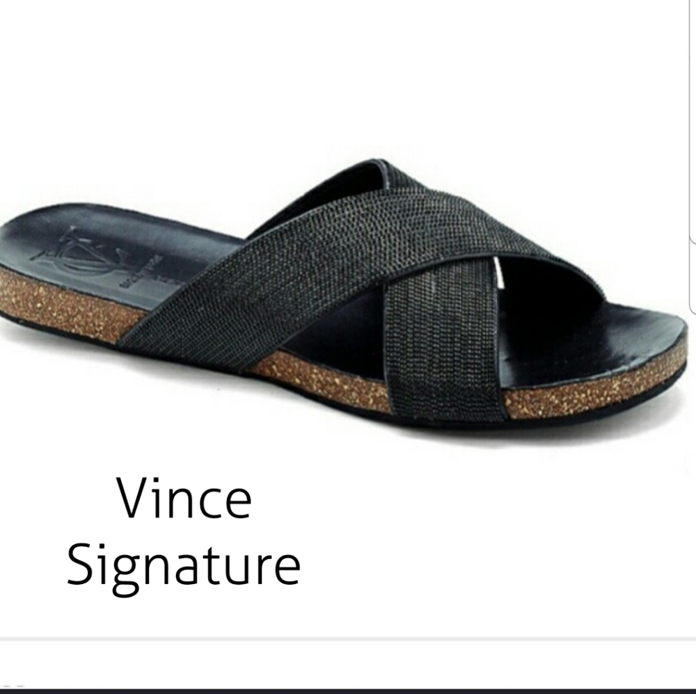 Vince Camuto Signature.   criss cross sandal